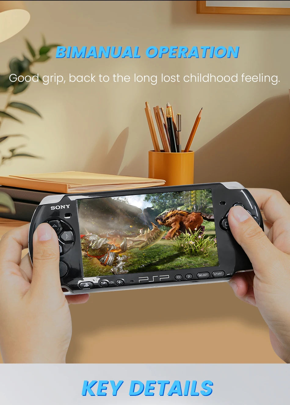 PlayStation PSP3000 Game Console (PSP-3006) PlayStation Handheld GBA Arcade Game Console+(Free Games) No UMD function