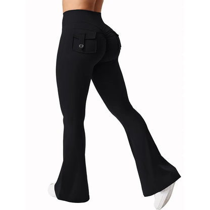 Fitness Yoga Leggings for Women Button Pocket Gym Leggings High Waist Butt Liftting Tights Leggins