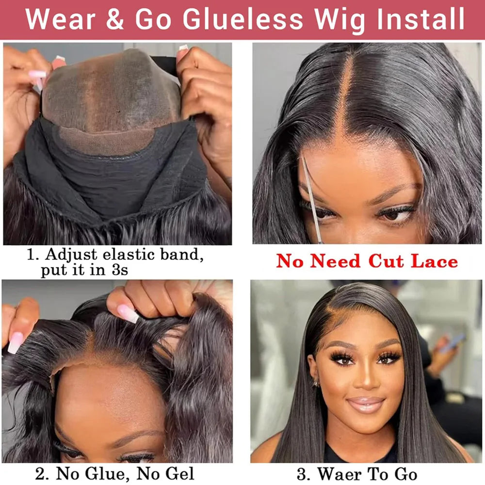 30 Inch 13x6 Straight Lace Front Wigs Human Hair 200% Density HD Lace Front Wigs Human Hair Pre Plucked Glueless Straight Wig