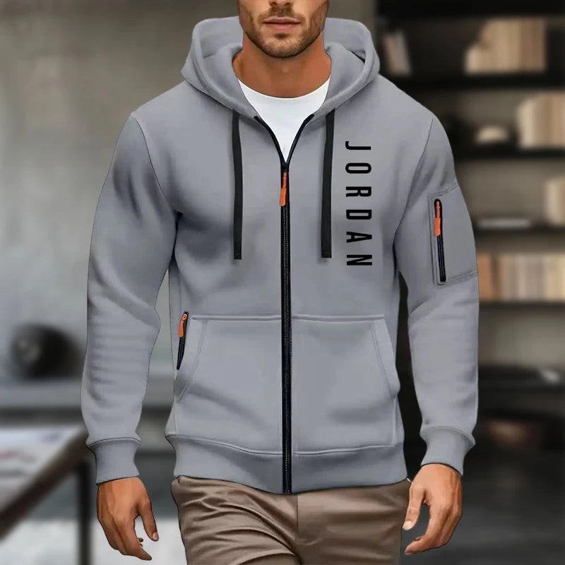 2025 New men's hooded sweatshirt, sweatshirt, zipper hooded jacket, men's cotton pullover hooded sweatshirt, men's use