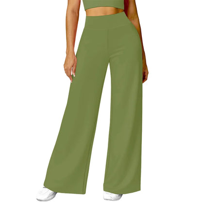 Women’s Yoga Wide Leg Pants High Waist Loose Fit Workout Trousers Casual Lounge Fitness Wear