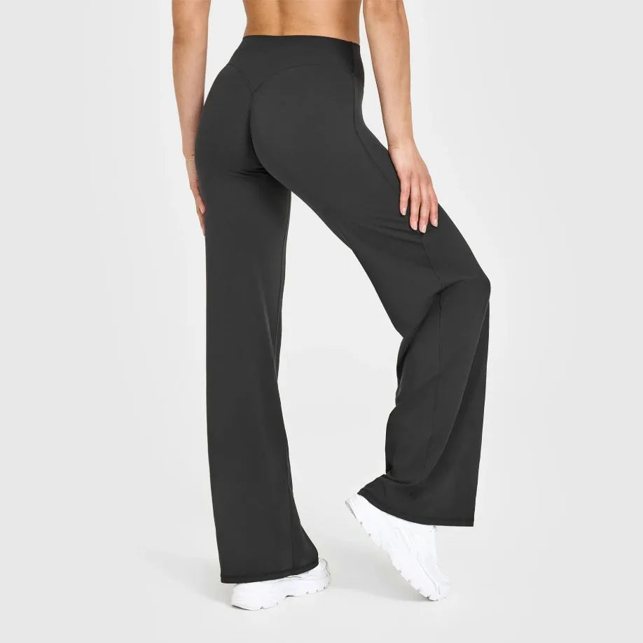 NCLAGEN Straight-Leg Pants Ultra Soft Butter Fabric Women's Mid-Waist Yoga Pants GYM Naked Feel Pilates Running Sport Trousers