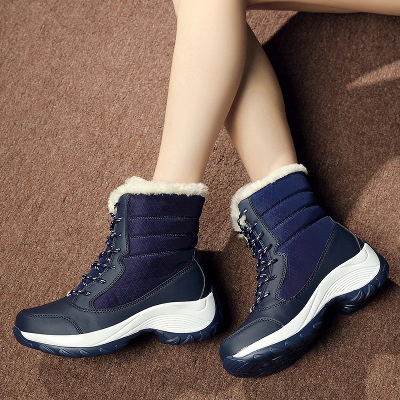 Snow Boots Women New Ladies Shoes Platform Shoes Woman Flat Keep Warm Boots Ladies Casual Plush Botas Mujer Winter Shoes Women