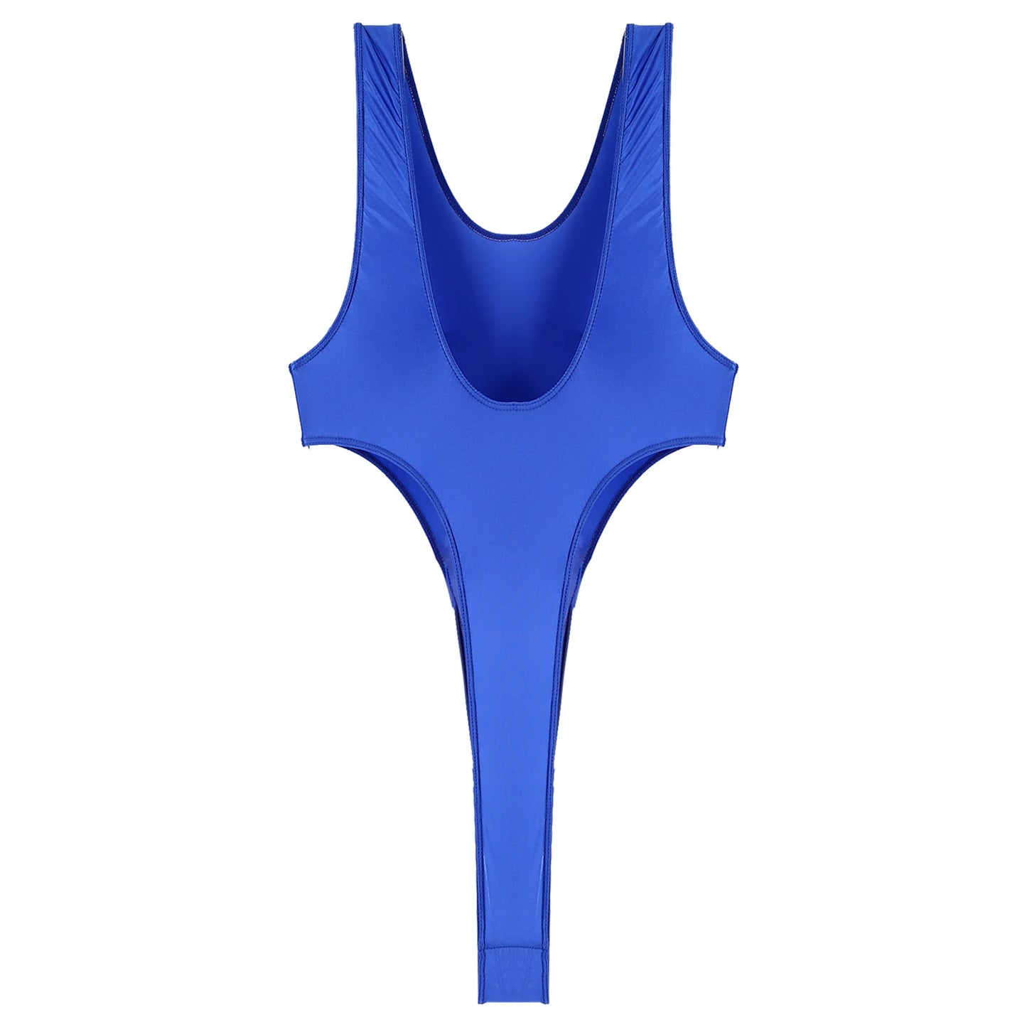 Womens Swimsuit 2022 New Glossy One-piece Swimming Bathing Suit Backless High Cut Bodysuit Sportwear Beachwear Swimwear