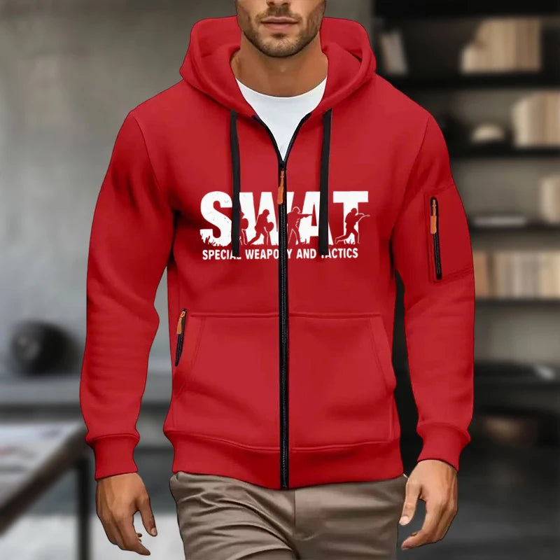 Mens Hoodies Sweatshirt New Casual Long Sleeve Hoodie Men Zipper Cardigan Hooded Sweatshirts