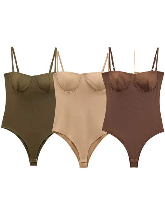 Zevity 2026 Women Sexy Spaghetti Strap Inner Style Beach Wear Bodysuits Ladies Soft Slim Swimsuit Playsuits Mujer Rompers LS9043