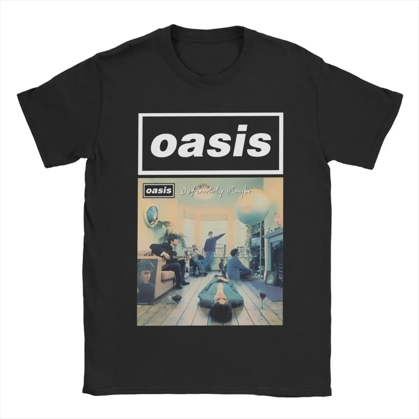 O-Oasis Rock Band T-Shirts for Men Women British Music Albums Vintage Tees Crew Neck Short Sleeve T Shirt Clothing Tops