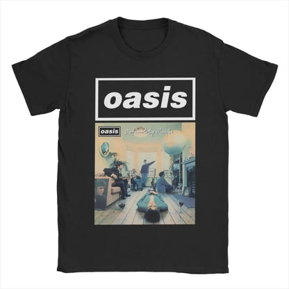 O-Oasis Rock Band T-Shirts for Men Women British Music Albums Vintage Tees Crew Neck Short Sleeve T Shirt Clothing Tops