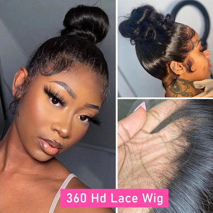 360 Lace Wig 28Inch Body Wave Lace Front Wig 13x4 13x6 Human Hair Wigs For Women Brazilian Hair Pre Plucked 4x4 Lace Closure Wig
