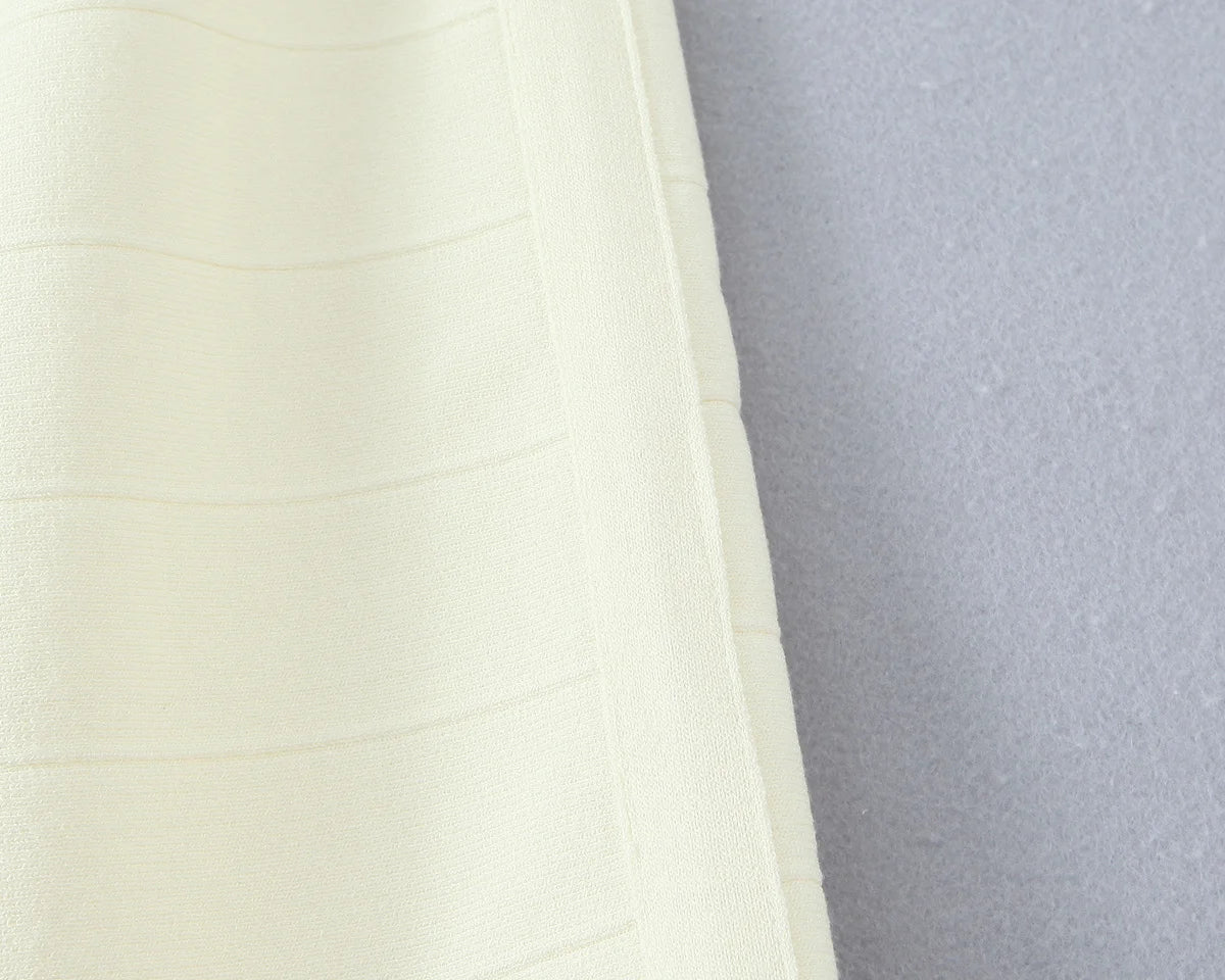 Sexy Elegant Backless Halter Mini Dress Women Autumn Knit Bodycon Dresses Night Out Party Robe