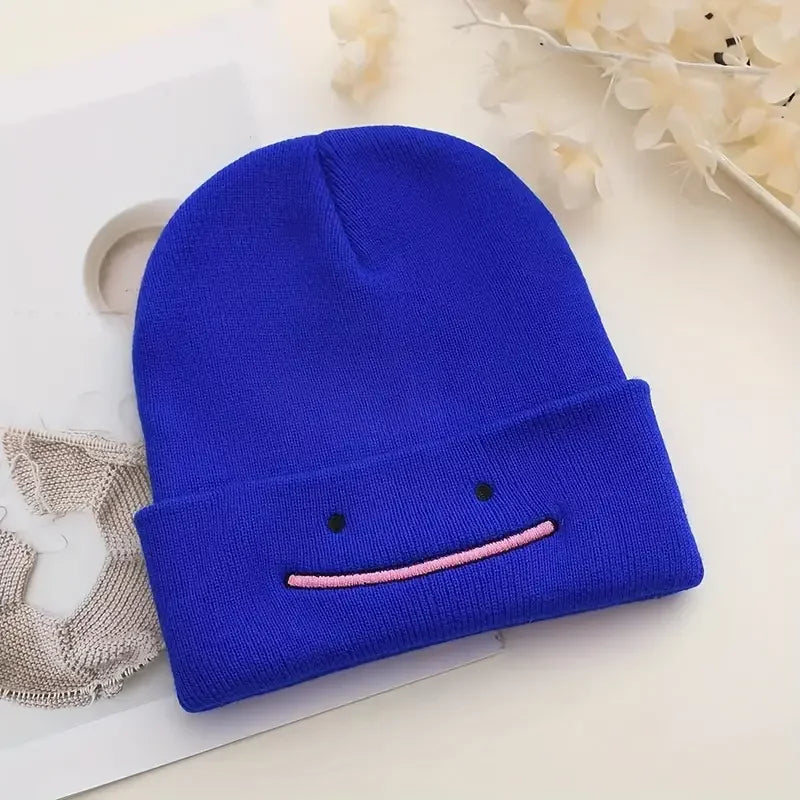 Knitted Beanies Hats Lovely Alien Ghost Skull Embroidery Cap for Autumn Winter Men Cap Warm Melon Cap Street Head Women Gifts
