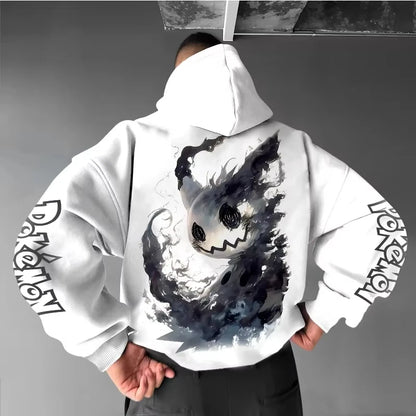 2025 New Pok É Mon Anime Hoodies for Men and Women Autumn/Winter New Y2K Harajuku Large Casual Trendy Longmen Mountain Label