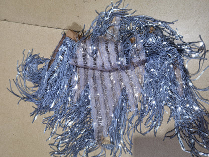 Luxurious Blue Diamond Sparkling Tassel Jazz Dance Performance Clothing Basketball Baby Performance Clothing Cheerleading Short