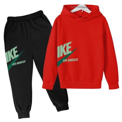 Brand Creative Leisure Sports Hoodie+Pants Sports Leisure Comfortable Warm Children's Set