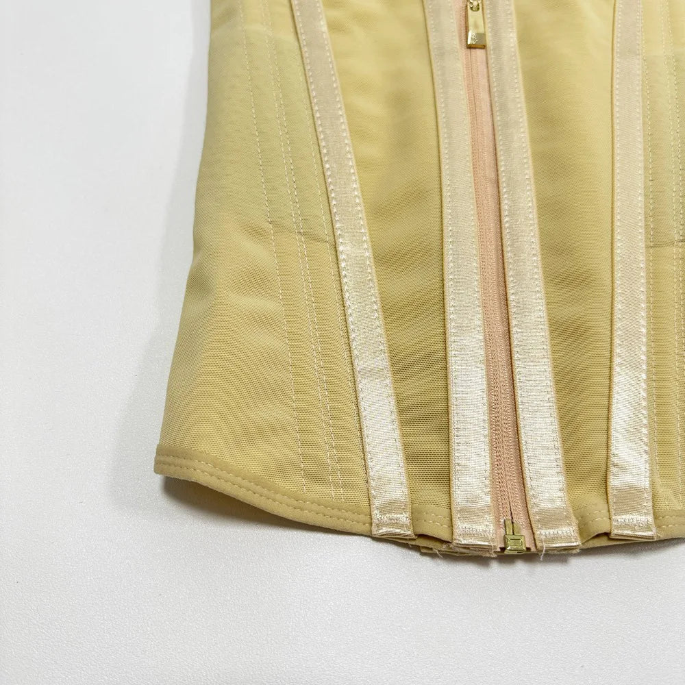 Body Shaper Shapewear Women Double Tummy Control Compression Waist Trainer Corset Adjustable Zipper and Hook-eyes Flat Belly