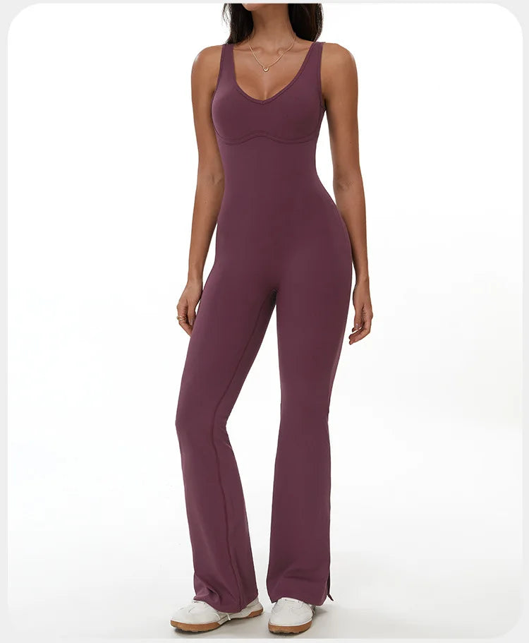 Backless Romper for Women Workout Set Sportswear Jumpsuit Fitness Bodysuit Women Tracksuit Gym Clothes One-piece Playsuit Set