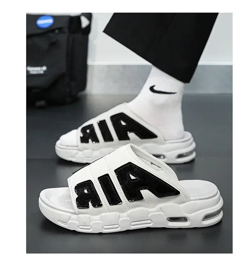 Men Air Cushion Design Slide Man Summer PVC Soft Non-slip Men's Sports Slippers New Slippers for Men Flip Flops Chanclas Hombre