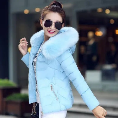 2022 Faux Fur Parkas Women Down Jacket clothes Womens Parkas Thicken Outerwear hooded Winter Coat Female Jacket Cotton padded