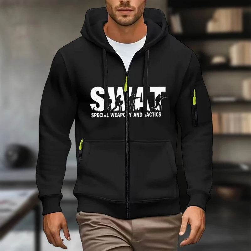 Mens Hoodies Sweatshirt New Casual Long Sleeve Hoodie Men Zipper Cardigan Hooded Sweatshirts