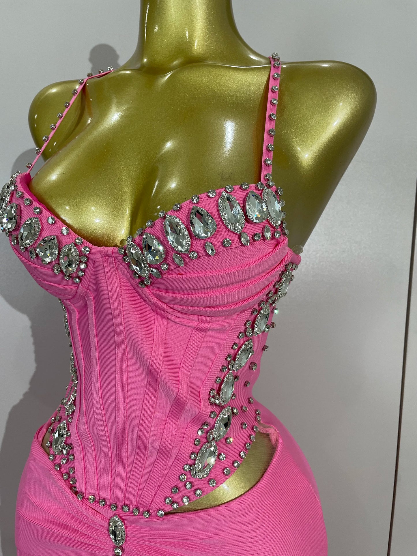 Elegant Sexy Backless Bodycon Sleeveless Pink Bandage Dress Women Prom Club Evening Party Luxury Birthday Wedding Guest Dresses