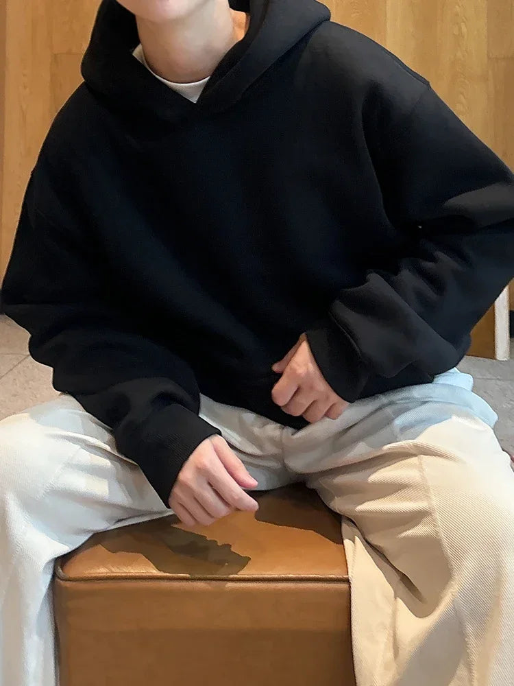 Fleece Men's Women Oversize Casual Sweatshirt Hoodies Couple Unisex Pullover Autumn Winter Loose Cotton Sport Hoody Clothing Top