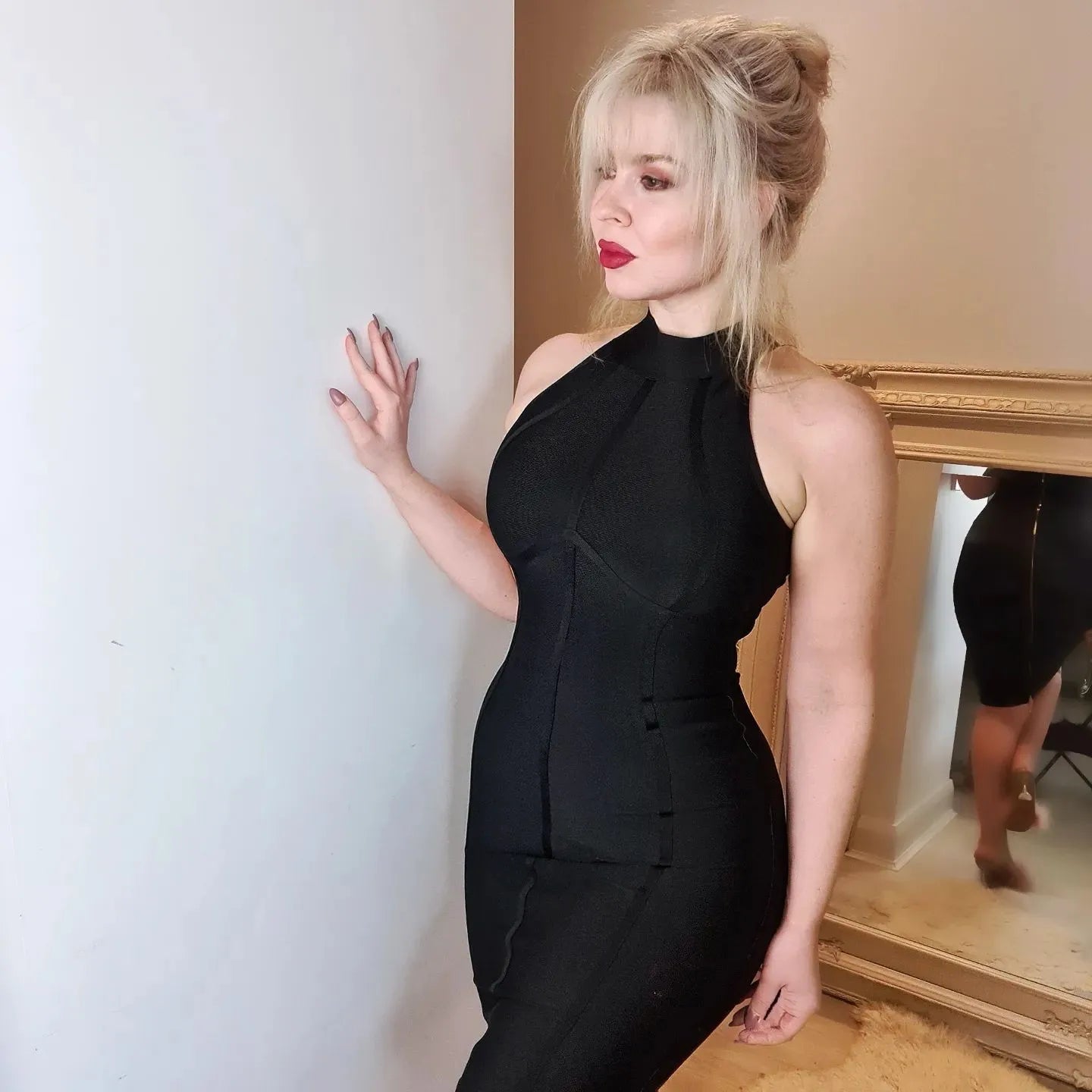 HQBORY Sexy sleeveless Vintage Black Bandage Dress Summer Women Slim Runway White Dress Bodycon Tank Turtleneck XL Vestido