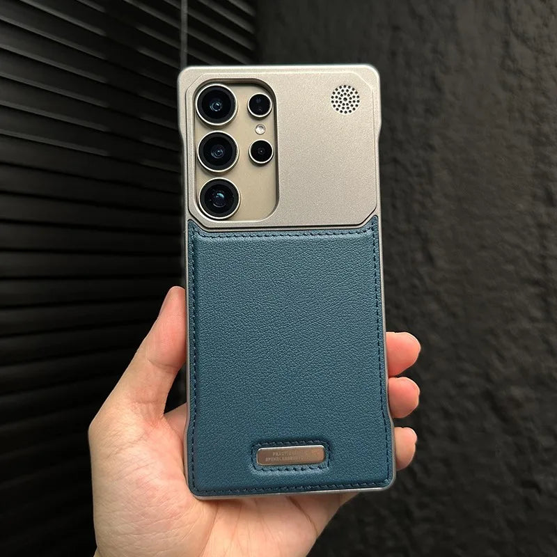 Luxury Leather Frameless Aromatherapy Case for Samsung Galaxy S25 S24 S23 Plus Ultra For Magsafe Magnetic Hybrid Shockproof Capa