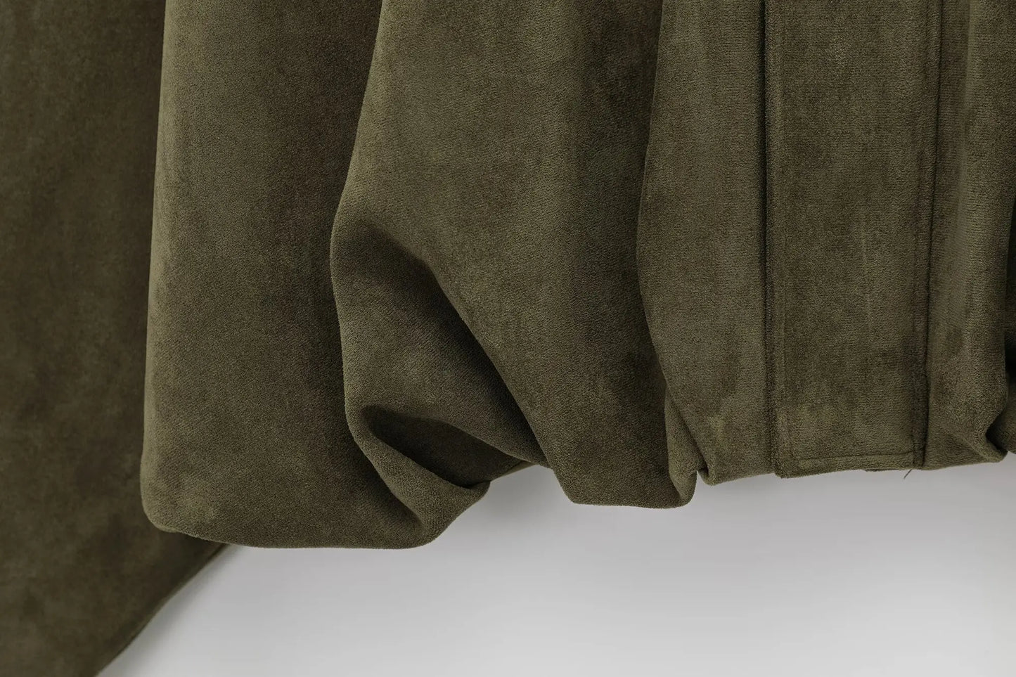 Women Brown Green Suede Jacket Loose Casual Bomber Coat Lapel Zipper Long Sleeve Jackets Vintage Lady Motorcycle Outwears