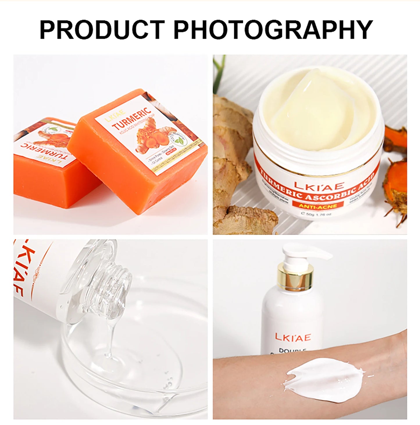 AILKE Lightening and Acne Removal Skin Care Range, With Double Glutathione, Vitamin C, Hydrating, Smooth Skin, Even Skin Tone