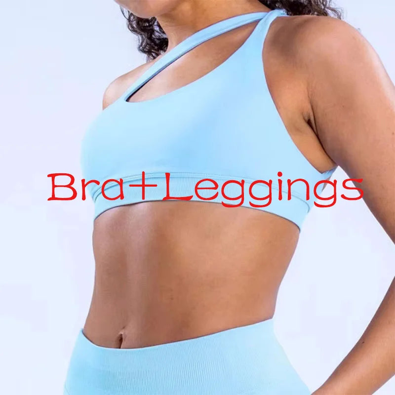 Workout Sports Bra+High Waist Leggings Gym Clothing Seamless Sports Suits Women's tracksuit Fitness Suit Yoga Sets Sportswear