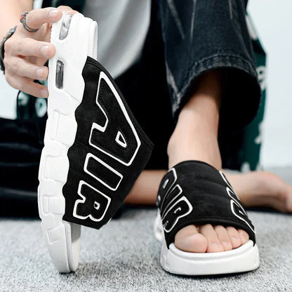 Men Air Cushion Design Slide Man Summer PVC Soft Non-slip Men's Sports Slippers New Slippers for Men Flip Flops Chanclas Hombre