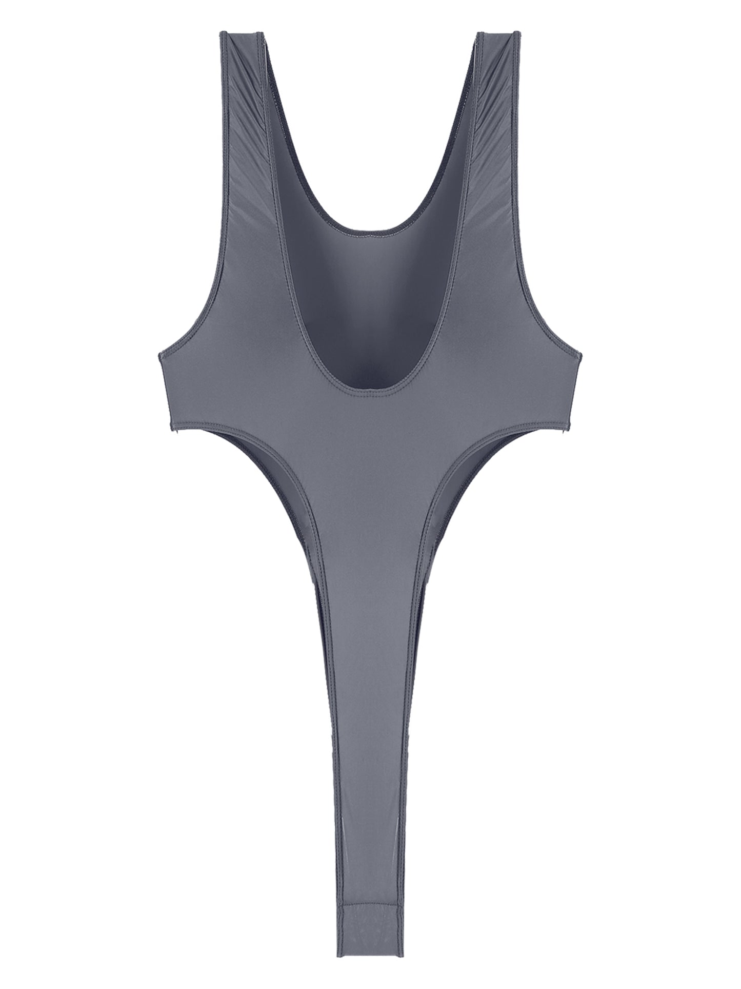 Womens Swimsuit 2022 New Glossy One-piece Swimming Bathing Suit Backless High Cut Bodysuit Sportwear Beachwear Swimwear