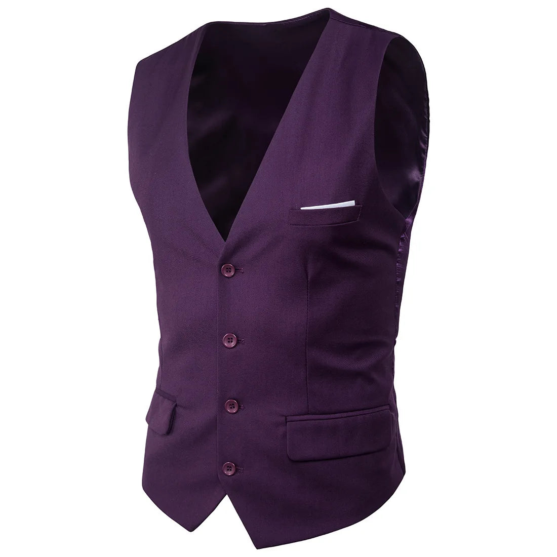 High Quality Men Suit Vest Waistcoat Business Casual Slim Groom Groomsman Wedding Men's Dress Blazer Vests 9 Colors Formal Party