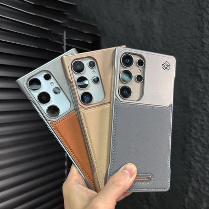 Luxury Leather Frameless Aromatherapy Case for Samsung Galaxy S25 S24 S23 Plus Ultra For Magsafe Magnetic Hybrid Shockproof Capa