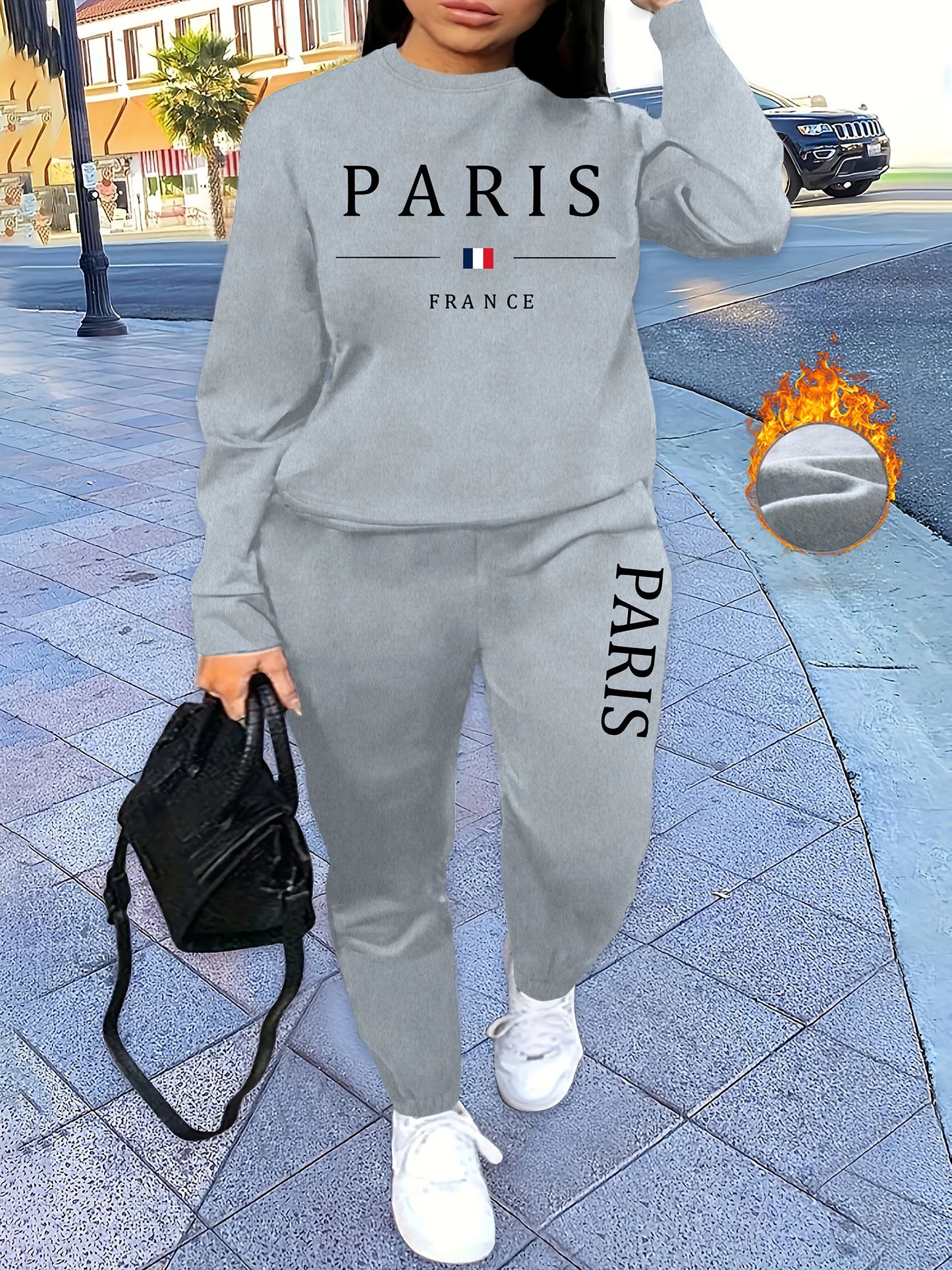 Womans Tracksuit Two Piece Set Hooded Sweatshirts+Sweatpants Suit Lady Casual Jogging Pullovers Fashion Sports Outfits Clothing