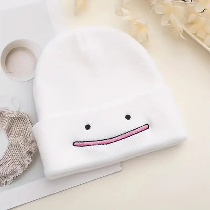 Knitted Beanies Hats Lovely Alien Ghost Skull Embroidery Cap for Autumn Winter Men Cap Warm Melon Cap Street Head Women Gifts