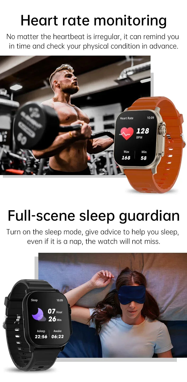 New Smartwatch Men 49mm Series 8 2.3"AMOLED Screen NFC Compass Waterproof For Apple Watch IWO Ultra 8 Smart Watches 2026 Android