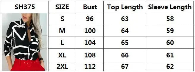 Women Geometric Print Shirt, Spring and Autumn Fashion Long-sleeved Shirts, Camisa Girls Chemise Size S M L XL XXL