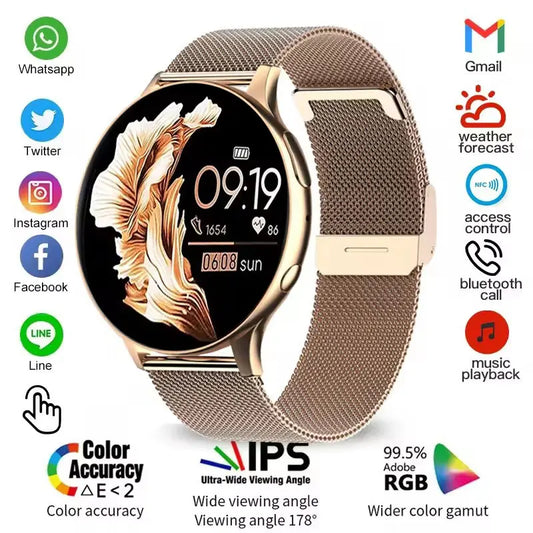 2026 New Women SmartWatch Bluetooth Call Lady Watches Sport Waterproof  Heart Rate  Sleep Smart Watch for  Women Present Gift