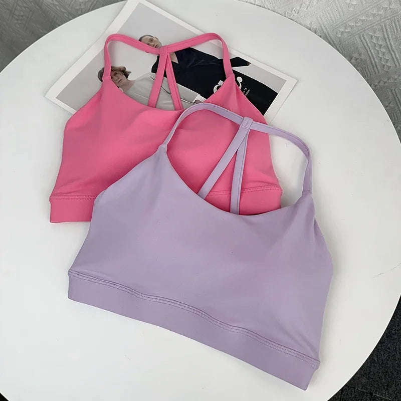 Women Fitness Sports Bra Top Sexy Beauty Back Gym Crop Tops Shockproof Fitness Quick Drying Pilates Running Yoga Tank Top
