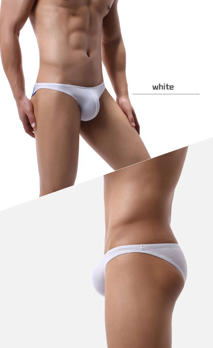 Men Swimwear Solid Swimsuit Briefs Sport Swimming Trunks U Pouch Beachwear Briefs Beach Shorts bathing suit