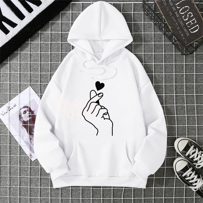 2025 Winter New Women's Hoodie High Street Unisex style Double Pockets Sweatshirts Outerwear Plus-Size Women's Clothing CYXX241