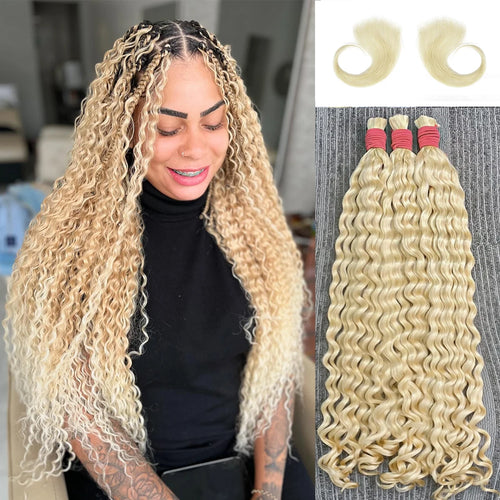 613 Blonde Body Wave 100% Human Hair bundles Colored Bundles Brazilian Human Hair Weave Bundles French Curls Braiding Hair