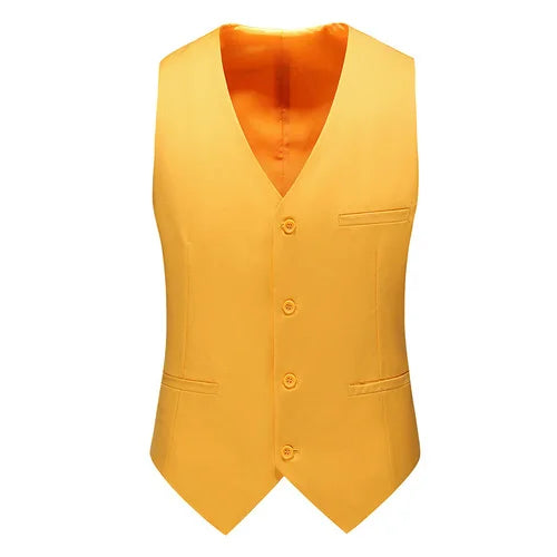 YASUGUOJI New Wedding Dress High-quality Men's Fashion Design Suit Vest Plus Size Men's Business Casual Suit Vest 15-colors