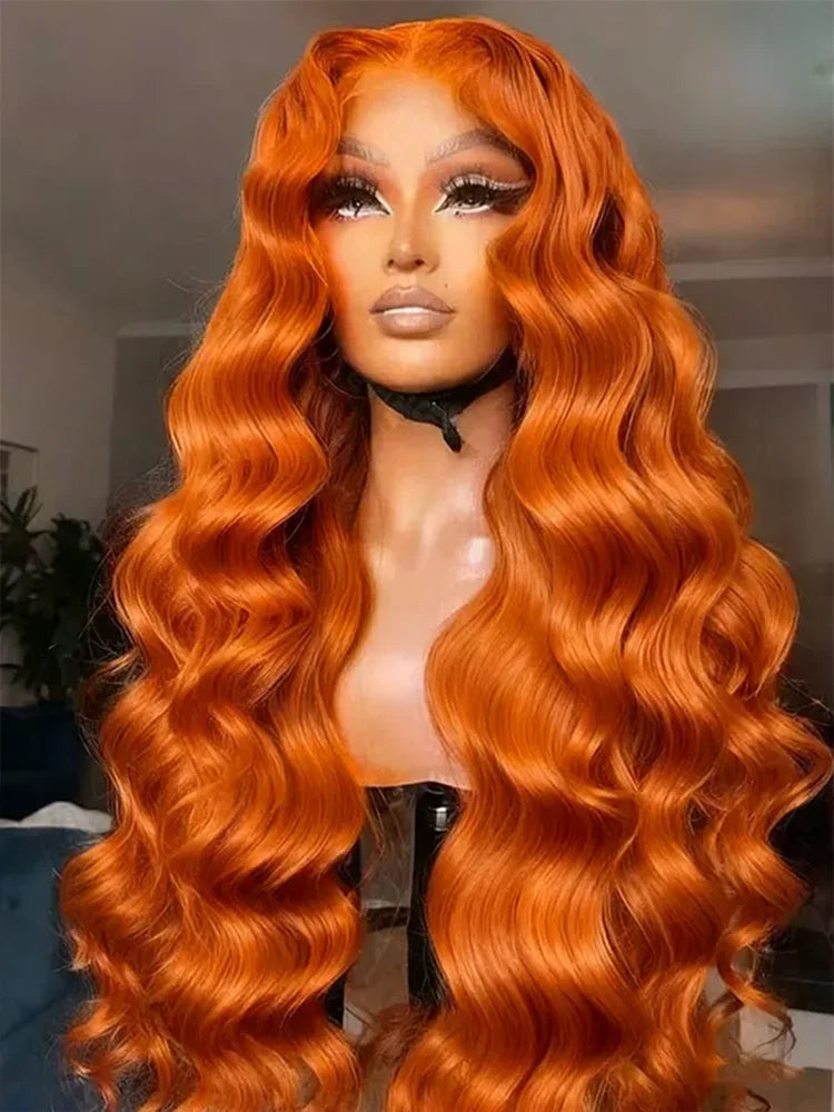 250 Density 30 Inch Body Wave 100% Human Hair - Ginger Color Silky Soft No Tangle No Shedding Premium Extensions