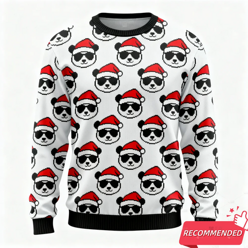 New Animal Ugly  Sweatshirt For Men Clothing Funny Panda Raccoon Sunglass Ugly Sweatshirt Xmas Holiday Crew Neck Sweatshirts