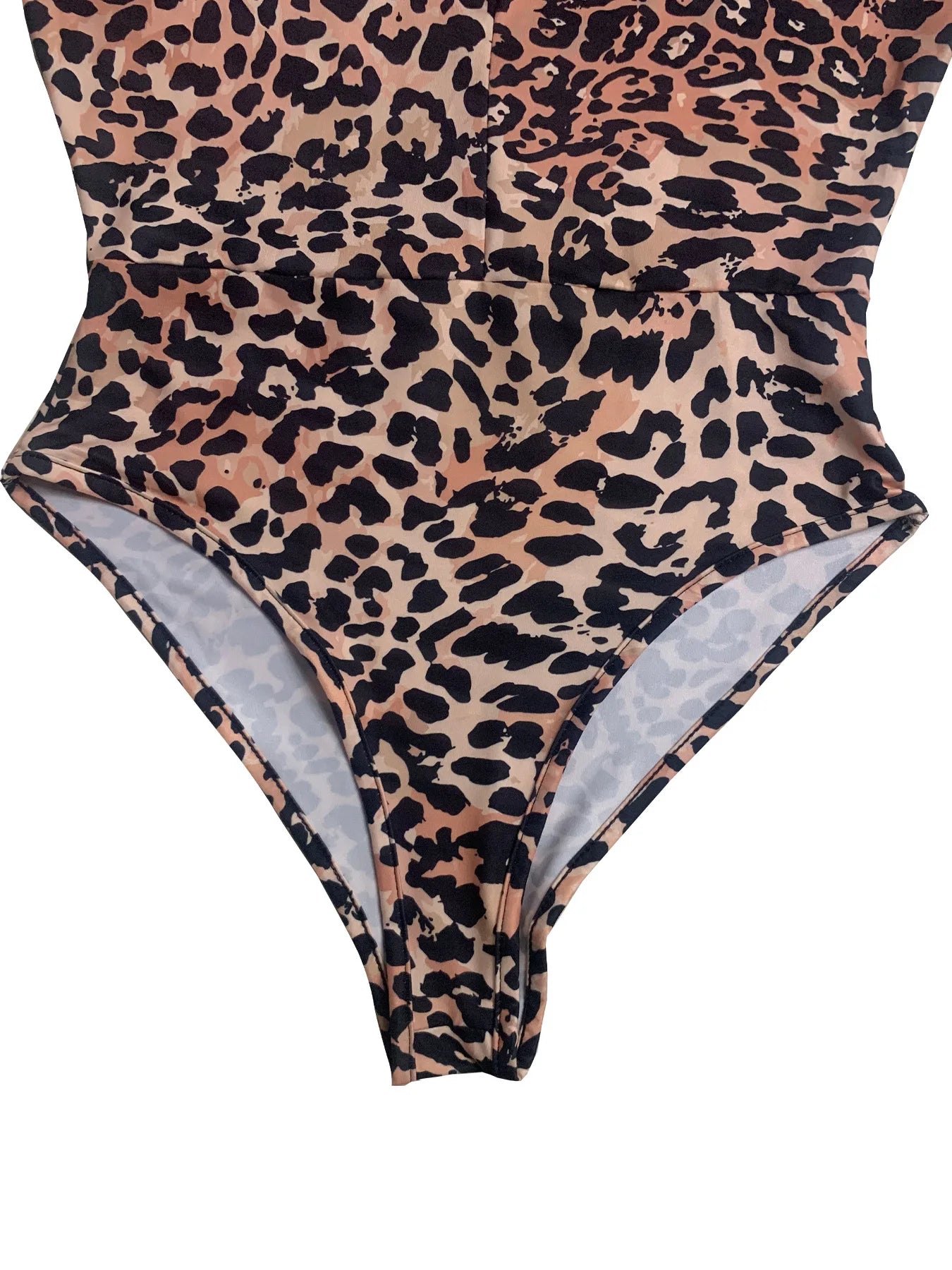 Spring Autumn Leopard Print Sexy Bodysuits Women Casual Zipper V Neck Bodycon Jumpsuits Top Elegant Bodysuit One-pieces Playsuit