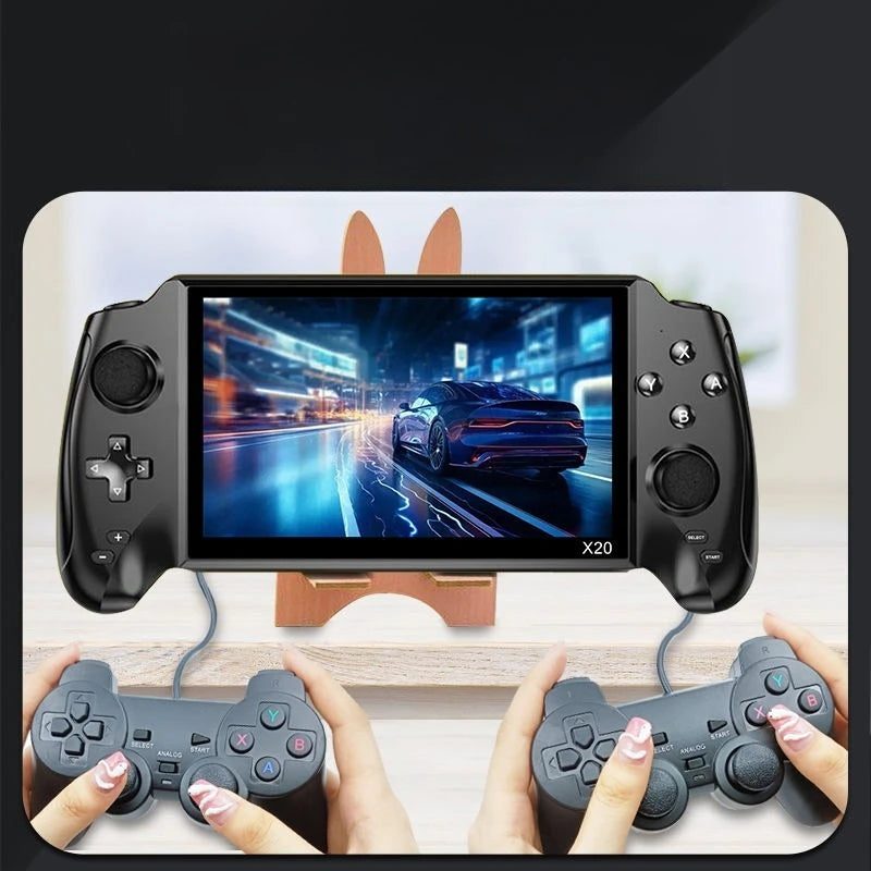 7-Inch Plants vs. Zombies Handheld Arcade Game Console with Dual Wireless Joystick Controllers: Nostalgic GBA & Classic FC Style