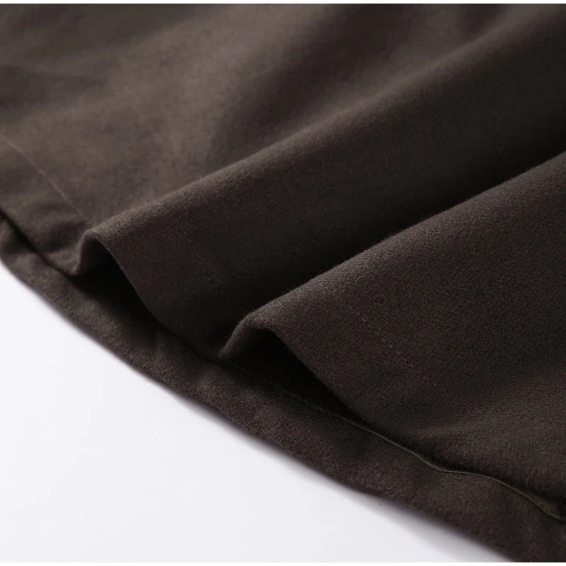 Elegant Fleece Women's Coats Solid Stand Long Sleeve Belted Lace-Up Button Jackets 2025 Autumn Winter Outerwear Female Tops