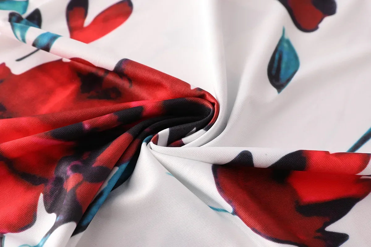 Women's Color Block Bodycon Mini Skirt - Sexy High Waist Floral Print Short Skirt, Tight Clubwear for Party/Night Out